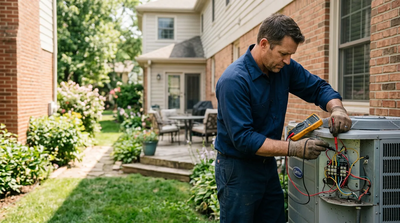 HVAC technician working near Garvin, OK